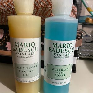 Toner and facial gel to remove make up